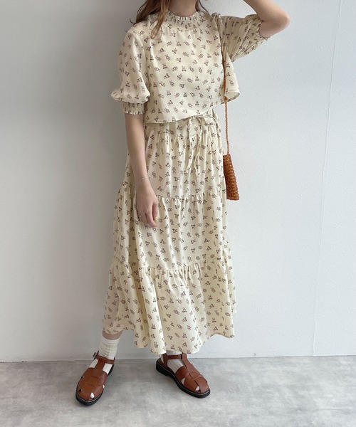 w closet（ダブルクローゼット）の「半袖ティアードワンピース（ワンピース・レディース・ホワイト/スミクロ/ブラック/ホワイト系その他3/ブラック系その他3/ホワイト系その他4/ブラック系その他4・FREE）」の14枚目の写真