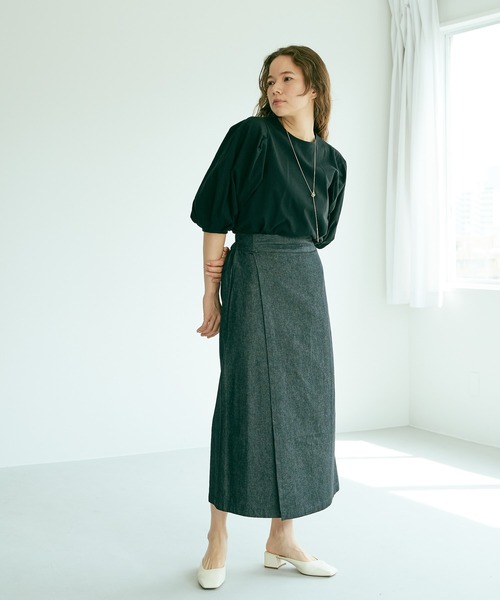 PUAL CE CIN(ピュアルセシン)の「タック袖ボリュームプルオーバー(Tシャツ/カットソー・レディース・ブラック/オフホワイト/ライトベージュ・FREE)」の12枚目の写真