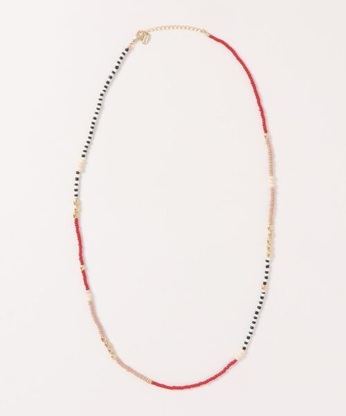 LOWRYS FARM（ローリーズファーム）の「マルチビーズロングネックレス　278647（ネックレス・レディース・グリーン/ネイビー/レッド・FREE）」の3枚目の写真