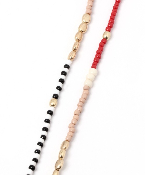 LOWRYS FARM（ローリーズファーム）の「マルチビーズロングネックレス　278647（ネックレス・レディース・グリーン/ネイビー/レッド・FREE）」の6枚目の写真