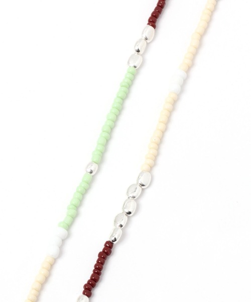 LOWRYS FARM（ローリーズファーム）の「マルチビーズロングネックレス　278647（ネックレス・レディース・グリーン/ネイビー/レッド・FREE）」の8枚目の写真
