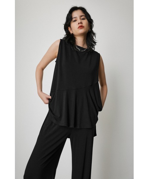 AZUL by moussy(アズールバイマウジー)の「ICE CLEAN FLARE TOPS/アイスクリーンフレアトップス(Tシャツ/カットソー・レディース・ライトグレー/ライトブルー/ブラック・SMALL/MEDIUM)」の7枚目の写真