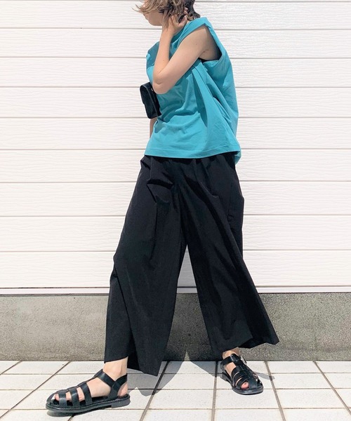 Q（キュー）の「オーガニックコットン天竺カットソー（Tシャツ/カットソー・レディース・ブラック/オレンジ/グリーン・MEDIUM）」の8枚目の写真