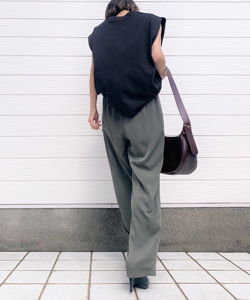 Q（キュー）の「オーガニックコットン天竺カットソー（Tシャツ/カットソー・レディース・ブラック/オレンジ/グリーン・MEDIUM）」の10枚目の写真