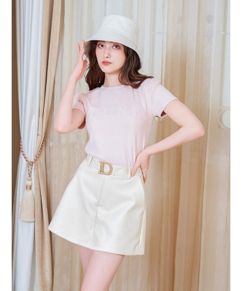 Darich（ダーリッチ）の「LUNEパールTシャツ（Tシャツ/カットソー・レディース・ホワイト/ピンク/ブラック・FREE）」の3枚目の写真