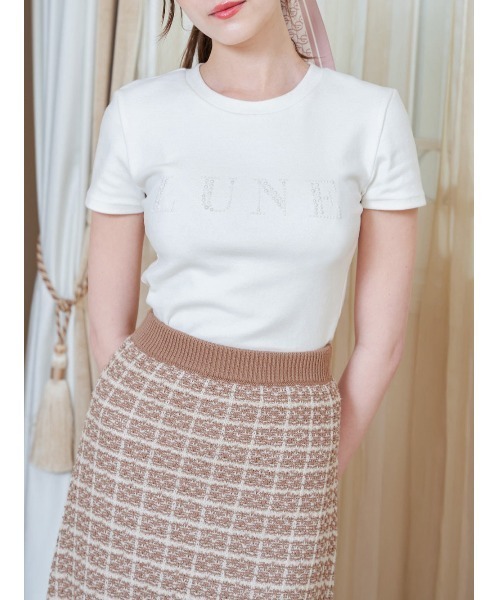 Darich（ダーリッチ）の「LUNEパールTシャツ（Tシャツ/カットソー・レディース・ホワイト/ピンク/ブラック・FREE）」の16枚目の写真