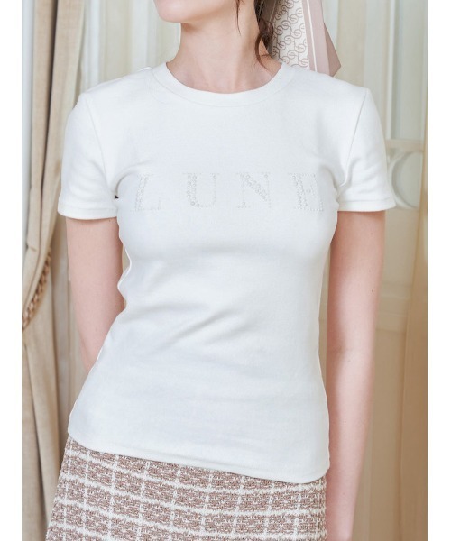 Darich（ダーリッチ）の「LUNEパールTシャツ（Tシャツ/カットソー・レディース・ホワイト/ピンク/ブラック・FREE）」の17枚目の写真
