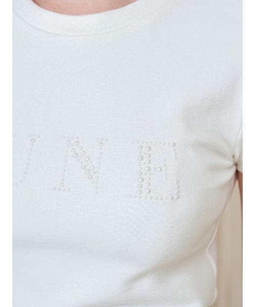 Darich（ダーリッチ）の「LUNEパールTシャツ（Tシャツ/カットソー・レディース・ホワイト/ピンク/ブラック・FREE）」の19枚目の写真