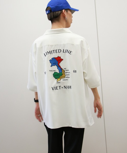 VENCEEXCHANGE（ヴァンスエクスチェンジ）の「バック刺繍半袖ベトシャツ（シャツ/ブラウス・メンズ・ホワイト/ブラック/グリーン・M/L）」の14枚目の写真