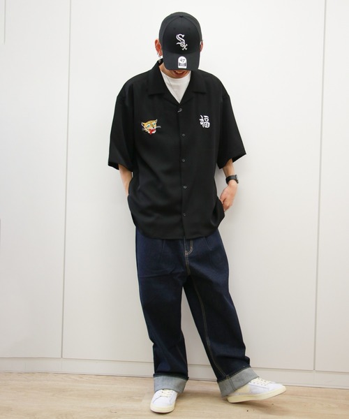 VENCEEXCHANGE（ヴァンスエクスチェンジ）の「バック刺繍半袖ベトシャツ（シャツ/ブラウス・メンズ・ホワイト/ブラック/グリーン・M/L）」の18枚目の写真