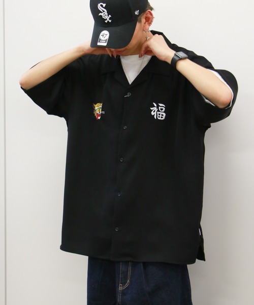 VENCEEXCHANGE（ヴァンスエクスチェンジ）の「バック刺繍半袖ベトシャツ（シャツ/ブラウス・メンズ・ホワイト/ブラック/グリーン・M/L）」の22枚目の写真