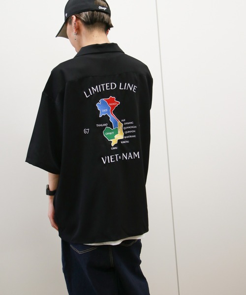 VENCEEXCHANGE（ヴァンスエクスチェンジ）の「バック刺繍半袖ベトシャツ（シャツ/ブラウス・メンズ・ホワイト/ブラック/グリーン・M/L）」の20枚目の写真