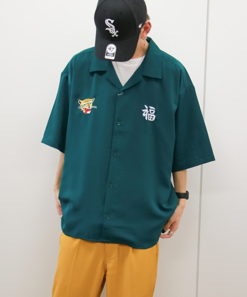 VENCEEXCHANGE（ヴァンスエクスチェンジ）の「バック刺繍半袖ベトシャツ（シャツ/ブラウス・メンズ・ホワイト/ブラック/グリーン・M/L）」の15枚目の写真