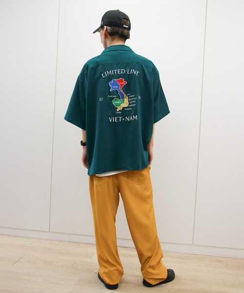 VENCEEXCHANGE（ヴァンスエクスチェンジ）の「バック刺繍半袖ベトシャツ（シャツ/ブラウス・メンズ・ホワイト/ブラック/グリーン・M/L）」の16枚目の写真