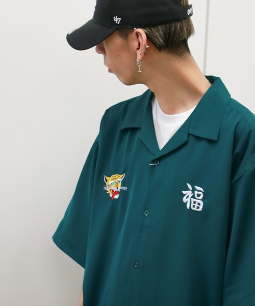 VENCEEXCHANGE（ヴァンスエクスチェンジ）の「バック刺繍半袖ベトシャツ（シャツ/ブラウス・メンズ・ホワイト/ブラック/グリーン・M/L）」の13枚目の写真