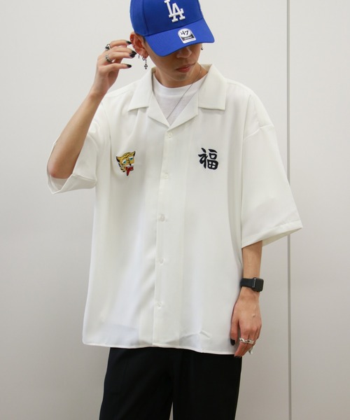 VENCEEXCHANGE（ヴァンスエクスチェンジ）の「バック刺繍半袖ベトシャツ（シャツ/ブラウス・メンズ・ホワイト/ブラック/グリーン・M/L）」の11枚目の写真