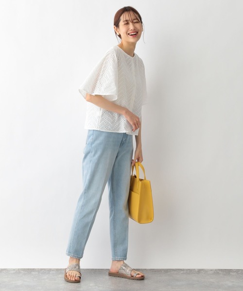 GLOBAL WORK(グローバルワーク)の「レース2WAYブラウス半袖ブラウス/MATINEE LINE/275992(シャツ/ブラウス・レディース・ブラック/ホワイト系その他2・LARGE/MEDIUM)」の12枚目の写真