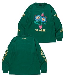 XLARGE | GROW UP L/S TEE/ メンズ　立体　ロゴ　プリント　ロンT(Tシャツ/カットソー)