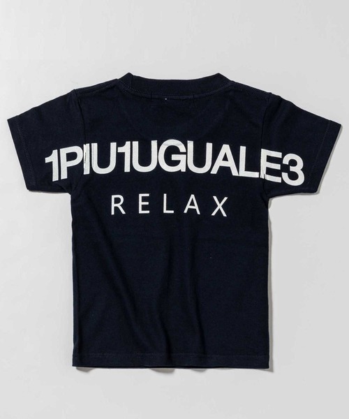 1piu1uguale3 RELAX（ウノピュウノウグァーレトレリラックス）の「1PIU1UGUALE3 RELAX(1PIU1UGUALE3 RELAX) キッズバックロゴプリントT（Tシャツ/カットソー・キッズ・ホワイト/ブラック/ネイビー/チャコールグレー/ライトピンク/ライトブルー/グリーン/パープル・110/150/140/130/120）」の6枚目の写真