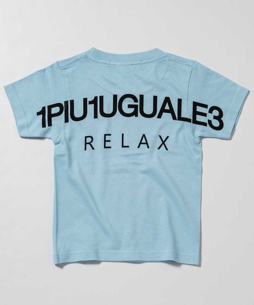 1piu1uguale3 RELAX（ウノピュウノウグァーレトレリラックス）の「1PIU1UGUALE3 RELAX(1PIU1UGUALE3 RELAX) キッズバックロゴプリントT（Tシャツ/カットソー・キッズ・ホワイト/ブラック/ネイビー/チャコールグレー/ライトピンク/ライトブルー/グリーン/パープル・110/150/140/130/120）」の5枚目の写真