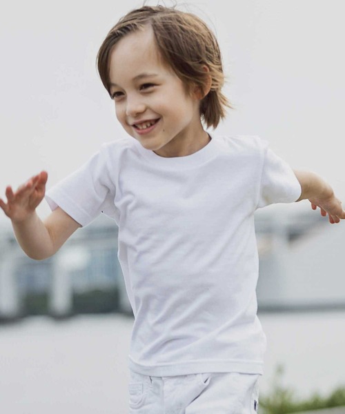 1piu1uguale3 RELAX（ウノピュウノウグァーレトレリラックス）の「1PIU1UGUALE3 RELAX(1PIU1UGUALE3 RELAX) キッズバックロゴプリントT（Tシャツ/カットソー・キッズ・ホワイト/ブラック/ネイビー/チャコールグレー/ライトピンク/ライトブルー/グリーン/パープル・110/150/140/130/120）」の11枚目の写真