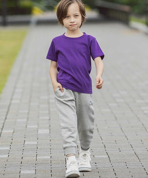 1piu1uguale3 RELAX（ウノピュウノウグァーレトレリラックス）の「1PIU1UGUALE3 RELAX(1PIU1UGUALE3 RELAX) キッズバックロゴプリントT（Tシャツ/カットソー・キッズ・ホワイト/ブラック/ネイビー/チャコールグレー/ライトピンク/ライトブルー/グリーン/パープル・110/150/140/130/120）」の18枚目の写真