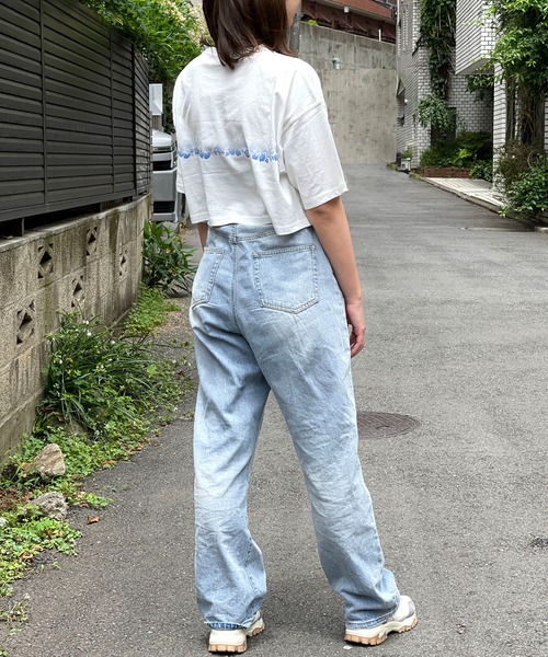 Piko（ピコ）の「PIKO/ピコ グラデーションプリント ブランドロゴ ショート丈 半袖 Tシャツ（Tシャツ/カットソー・レディース・ホワイト/ブラック・FREE）」の13枚目の写真