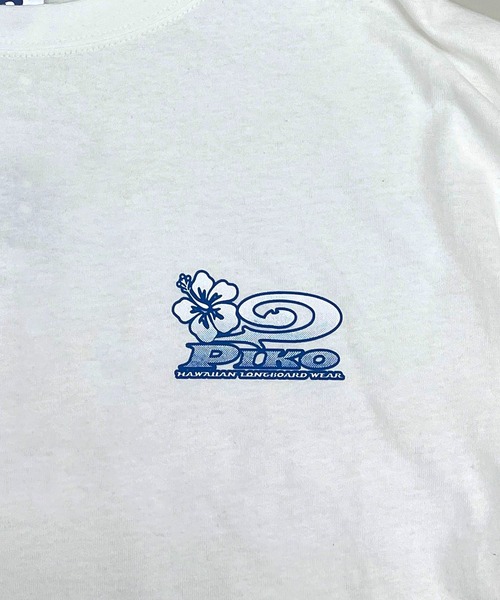 Piko（ピコ）の「PIKO/ピコ グラデーションプリント ブランドロゴ ショート丈 半袖 Tシャツ（Tシャツ/カットソー・レディース・ホワイト/ブラック・FREE）」の12枚目の写真