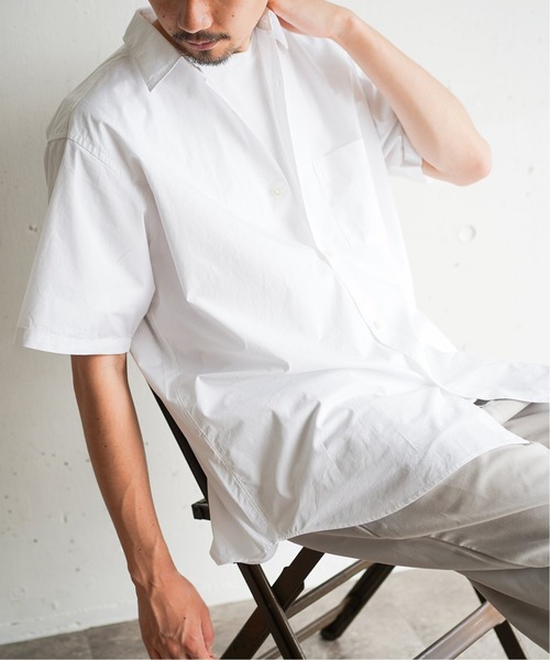 417 EDIFICE(フォーワンセブンエディフィス)の「【ESSENTIAL / エッセンシャル】レギュラー ショートスリーブ シャツ(シャツ/ブラウス・メンズ・ホワイト/ピンク系その他/サックスブルー/ライトグリーン/アイボリー・MEDIUM/LARGE/SMALL)」の2枚目の写真
