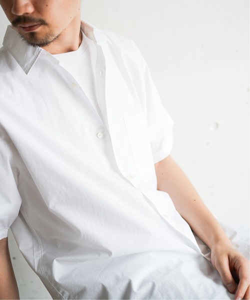 417 EDIFICE(フォーワンセブンエディフィス)の「【ESSENTIAL / エッセンシャル】レギュラー ショートスリーブ シャツ(シャツ/ブラウス・メンズ・ホワイト/ピンク系その他/サックスブルー/ライトグリーン/アイボリー・MEDIUM/LARGE/SMALL)」の7枚目の写真