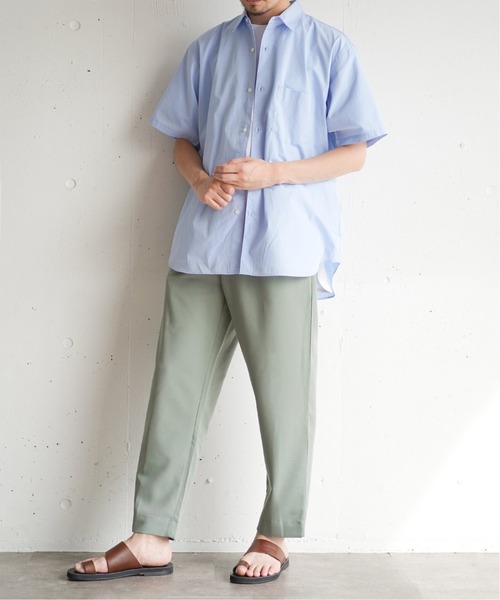 417 EDIFICE(フォーワンセブンエディフィス)の「【ESSENTIAL / エッセンシャル】レギュラー ショートスリーブ シャツ(シャツ/ブラウス・メンズ・ホワイト/ピンク系その他/サックスブルー/ライトグリーン/アイボリー・MEDIUM/LARGE/SMALL)」の20枚目の写真