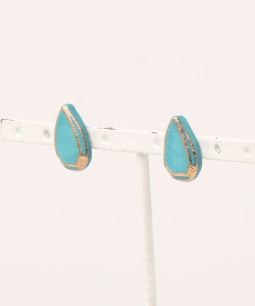 tone(トーン)の「【irodori】jewel cut pierce (pairshapeトルコ青)(ピアス(両耳用)・レディース・ブルー系その他/ターコイズブルー・FREE)」の2枚目の写真