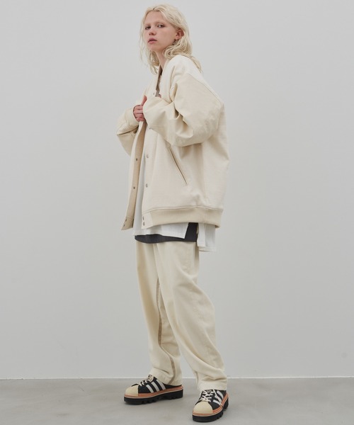 AIVER(アイバー)の「AIVER 和柄刺子スタジャン Fabric by 西村庄治商店(スタジャン・メンズ・ブラック/ナチュラル・SMALL/MEDIUM/LARGE)」の13枚目の写真