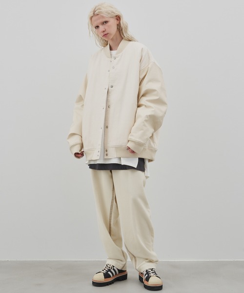 AIVER(アイバー)の「AIVER 和柄刺子スタジャン Fabric by 西村庄治商店(スタジャン・メンズ・ブラック/ナチュラル・SMALL/MEDIUM/LARGE)」の12枚目の写真