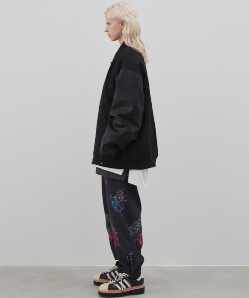 AIVER(アイバー)の「AIVER 和柄刺子スタジャン Fabric by 西村庄治商店(スタジャン・メンズ・ブラック/ナチュラル・SMALL/MEDIUM/LARGE)」の7枚目の写真