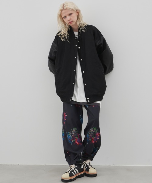 AIVER(アイバー)の「AIVER 和柄刺子スタジャン Fabric by 西村庄治商店(スタジャン・メンズ・ブラック/ナチュラル・SMALL/MEDIUM/LARGE)」の6枚目の写真