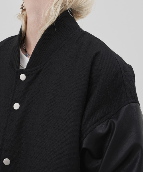 AIVER(アイバー)の「AIVER 和柄刺子スタジャン Fabric by 西村庄治商店(スタジャン・メンズ・ブラック/ナチュラル・SMALL/MEDIUM/LARGE)」の5枚目の写真