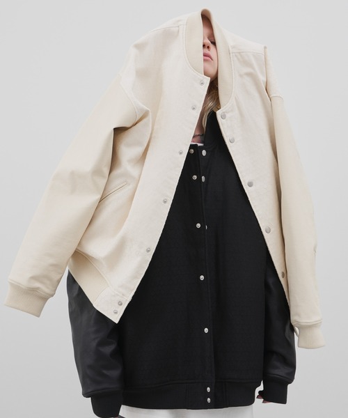 AIVER(アイバー)の「AIVER 和柄刺子スタジャン Fabric by 西村庄治商店(スタジャン・メンズ・ブラック/ナチュラル・SMALL/MEDIUM/LARGE)」の17枚目の写真