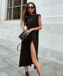 esutoreja | Slit cut long tee dress(ワンピース)