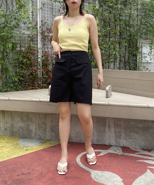 Oriens JOURNAL STANDARD(オリエンス ジャーナルスタンダード)の「フラップショートパンツ(その他パンツ・レディース・カーキ/ブラウン/ブルー系その他/ブラック・SMALL/MEDIUM)」の5枚目の写真
