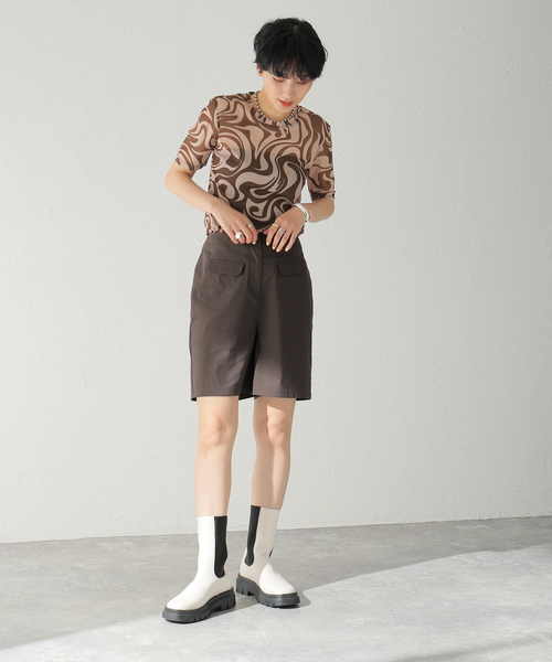Oriens JOURNAL STANDARD(オリエンス ジャーナルスタンダード)の「フラップショートパンツ(その他パンツ・レディース・カーキ/ブラウン/ブルー系その他/ブラック・SMALL/MEDIUM)」の12枚目の写真