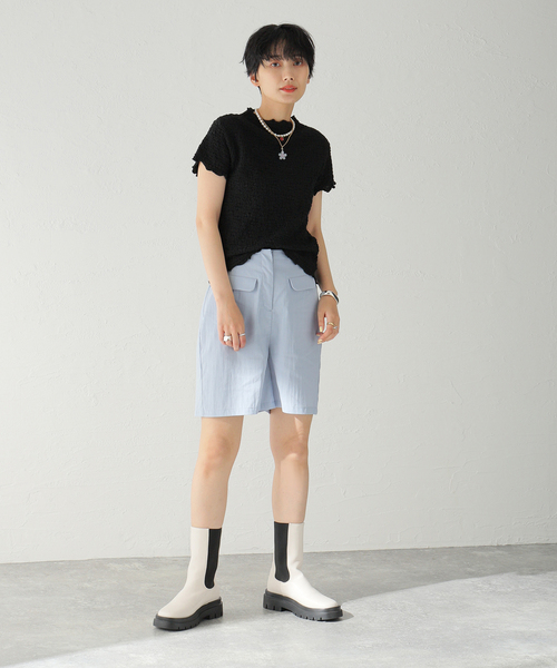 Oriens JOURNAL STANDARD(オリエンス ジャーナルスタンダード)の「フラップショートパンツ(その他パンツ・レディース・カーキ/ブラウン/ブルー系その他/ブラック・SMALL/MEDIUM)」の16枚目の写真