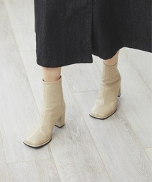 ANGIE | ワイドスクエアトゥショートブーツ(ブーツ)