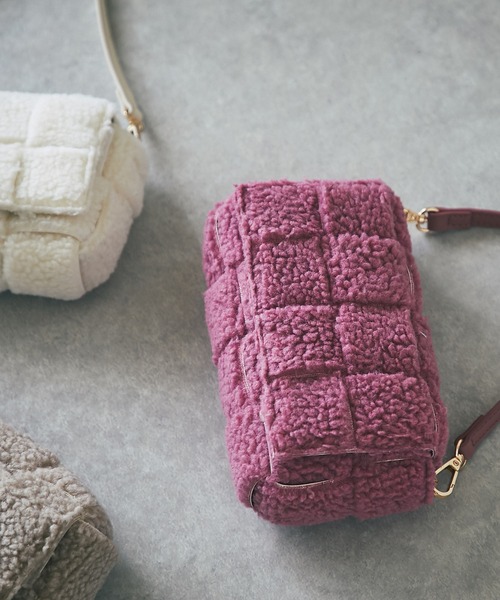 un dix cors(アンディコール)の「オトナ可愛い ミニボアショルダー(ショルダーバッグ・レディース・ピンク/アイボリー/モカ・FREE)」の16枚目の写真