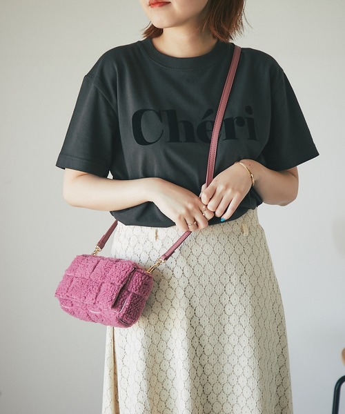 un dix cors(アンディコール)の「オトナ可愛い ミニボアショルダー(ショルダーバッグ・レディース・ピンク/アイボリー/モカ・FREE)」の6枚目の写真