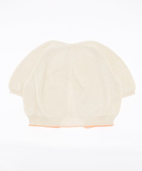 Q（キュー）の「ホールガーメント 和紙ショートカーデ（カーディガン/ボレロ・レディース・ブラック/アイボリー・MEDIUM）」の3枚目の写真