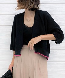 Q | ホールガーメント 和紙ショートカーデ(カーディガン/ボレロ)