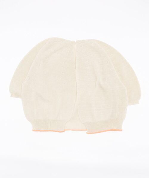 Q（キュー）の「ホールガーメント 和紙ショートカーデ（カーディガン/ボレロ・レディース・ブラック/アイボリー・MEDIUM）」の5枚目の写真