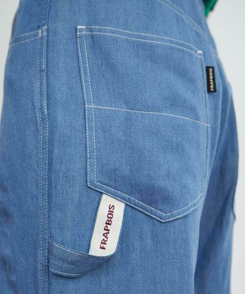 FRAPBOIS(フラボア)の「テンセルデニム パンツ(デニムパンツ・レディース・サックスブルー/ネイビー・1/2)」の4枚目の写真