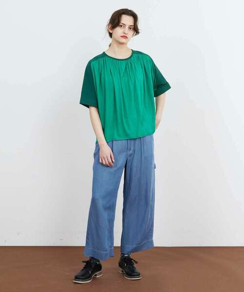 FRAPBOIS(フラボア)の「テンセルデニム パンツ(デニムパンツ・レディース・サックスブルー/ネイビー・1/2)」の6枚目の写真